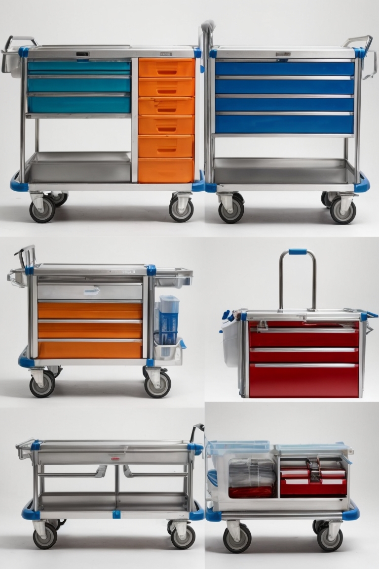 respiratory therapy trolley