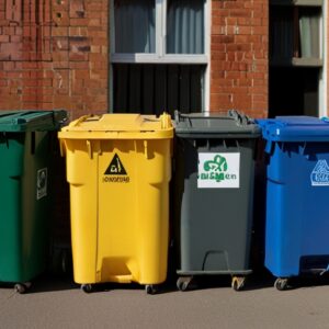 240l green wheelie bin