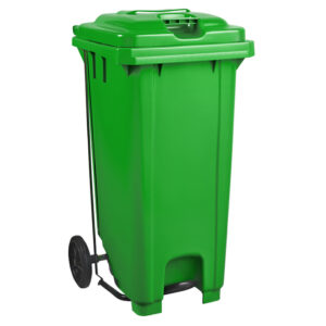 Wheelie Bin – Foot Operated Pedal Bin – 240L – Plastic – Green – 0229