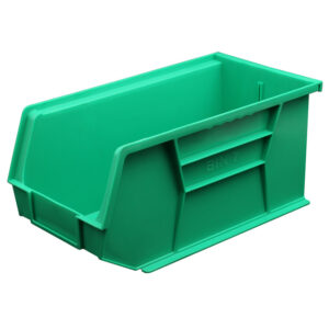Stack & Hang Parts Storage Bin – Small Plastic Container – Size 7 – 37.5 x 21 x 18 cm – Green – BIN-7-GREEN