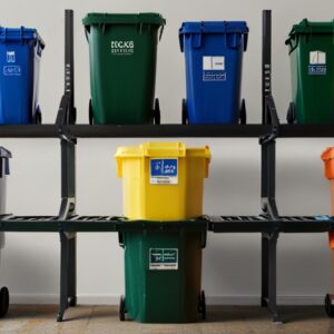 180 litre black wheelie bin