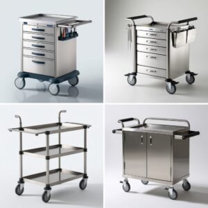 Large size dressing/ Washing/ plaster trolley _ Stainless steel