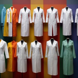 white fire resistant lab coat