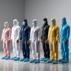 Reusable Coveralls Navy Blue Medium