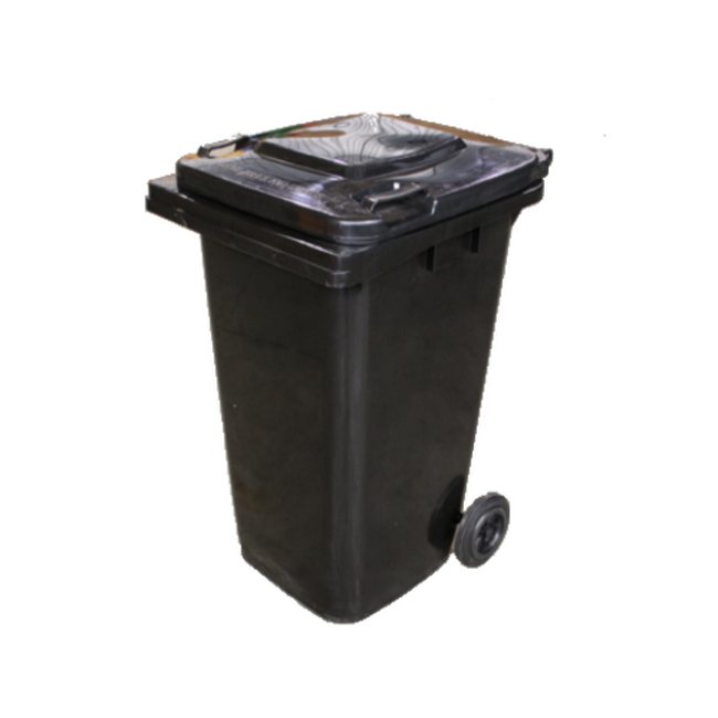 Black 240L Wheelie Bin for General Waste