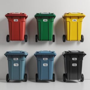 140 Litre Wheelie Bin Terracotta