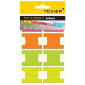 Self-Adhesive Tabs – 37 x 49mm – Fluorescent Colours – 1 Pack – SATF