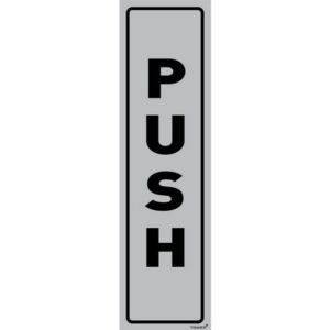 Aluminium Sign – Push Vertical – 180 x 50mm – SIGNALPUS(D)