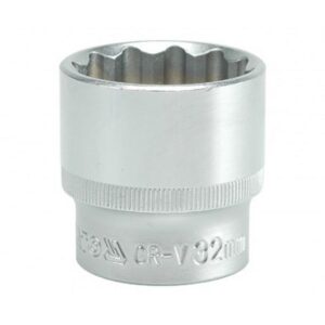 Bi-hex Socket – 12 Point – Chrome Vanadium – 1/2″ Connector – Standard Length – 32mm – YT-1292