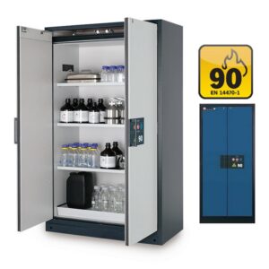 Fire Resistant Cabinet – Q-Line – Storage of Flammable Hazardous Materials – 119.3 x 61.5 x 195.3 cm – Blue – IASE30001047-1