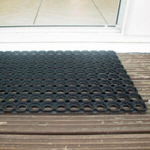 Heavy-Duty Doormat – Ringo Rubber Durable Mat – 60 x 40 x 1 cm – Black – RM010014