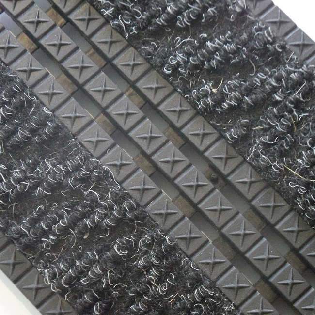 Entrance Mat - Premier Star Gripper Plus Floor Tile with PP Inserts Open - 45 x 30 x 1.4 cm - Charcoal - PSG010001