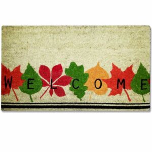 Doormat – Design Coir Welcome Leaves – 70 x 40 x 1.4 cm – CMD00005