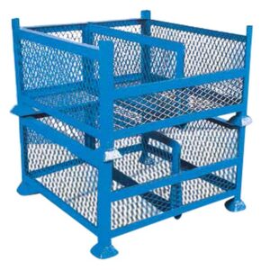 Stackable Cut-Away Steel Cage – Blue – 194Kg – STACKCAGE1