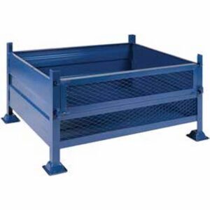 Stillage Bin – Stackable Steel Bin – Half Drop Side – Blue – 900Kg – SBD3218