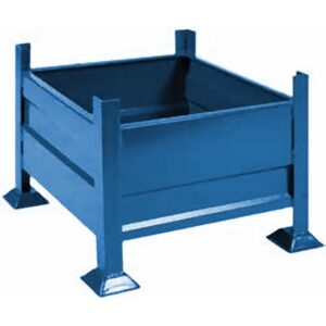 Stillage Bin – Stackable Steel Bin – Solid Side – Blue – 400Kg – SB2212