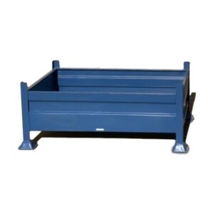 Stillage Bin – Stackable Steel Bin – Solid Side – Blue – 2000Kg – SB4324