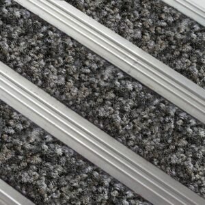 Heavy Duty Mat System – Dm Aluminium Linking Joints – Alba Insert – 3mm Foam Backing – 12mm High – per m2 – Anthracite – DMA010003