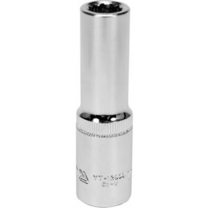 Bi-hex Deep Socket – 12 Point – Chrome Vanadium – 1/2″ Connector – 76mm Length – 11mm – YT-12933