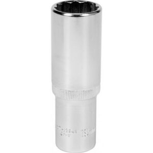 Bi-hex Deep Socket – 12 Point – Chrome Vanadium – 1/2″ Connector – 76mm Length – 19mm – YT-12941