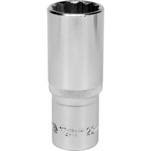 Bi-hex Deep Socket – 12 Point – Chrome Vanadium – 1/2″ Connector – 76mm Length – 22mm – YT-12944