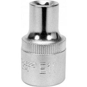 Torx Socket – Female – Chrome Vanadium – 1/2″ Connector – E11 – YT-05221