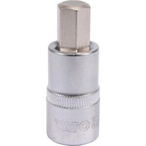 Hex Bit Socket – Chrome Vanadium – 1/2″ Connector – Standard Length – HEX 12 x 50mm – YT-04386