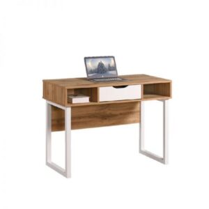 Office Desk – One Drawer – Wisconsin – 75 x 50 x 100 cm – Wotan Oak and White – CST 1240