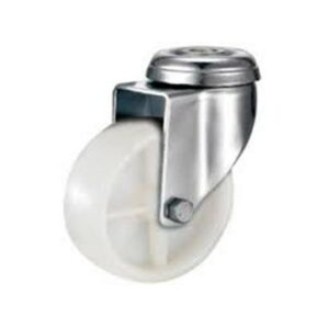 Castor Wheels – Nylon – Bolt Hole – Swivel – White – 50mm – TOOC466