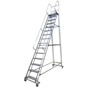 Mobile Safety Step Ladder – Mounty Rollstep – 15 Step – 4.640mm High – MLH15