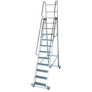 Mobile Safety Step Ladder – Mounty Rollstep – 12 Step – 3.875m High – MLH12