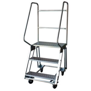 Mobile Safety Step Ladder – Mounty Rollstep – 3 Step – 1.575m High – MLH03