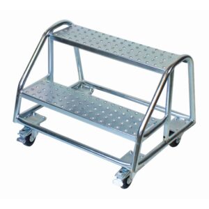 Mobile Safety Step Ladder – Mounty Rollstep – 2 Step – 0.5m High – MLH02