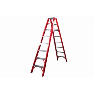 Fibreglass Double Sided Ladder – Industrial A-Frame – 8 Steps – 2.4m – FGSD8