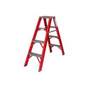 All Fibreglass Double Sided Ladder – Industrial A-Frame – 4 Steps – 1.2m – FGSD4-ALL-SS