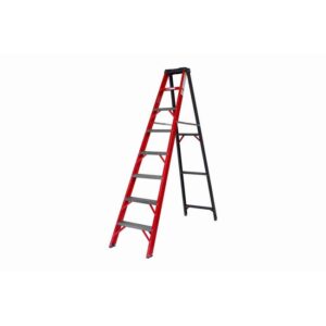 All Fibreglass Single Sided Ladder – Industrial A-Frame – 8 Steps – 2.4m – FGS8-ALL-SS