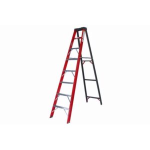 Fibreglass Single Sided Ladder – Industrial A-Frame – 8 Steps – 2.4m – FGS8