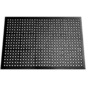Rubber Mat – Rampmat Anti-Fatigue Drainage – 120 x 80 x 1 cm – Black – RMR010001