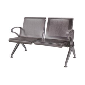 Airport Bench – Indoor and Outdoor Waiting Room Seat – Stainless Steel – Two Seater – Flat Pack – 127 x 67 x 82 cm – PF02