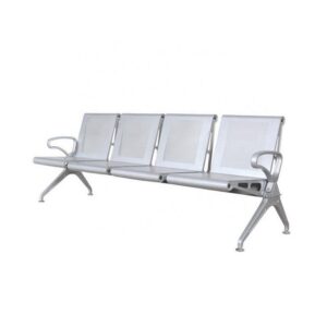Airport Bench – Indoor Waiting Room Seat – Mild Steel – Heavy Duty – Four Seater – Flat Pack – 244 x 67 x 82 cm – PD04