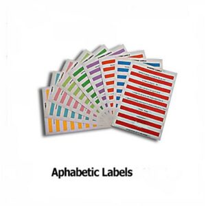 Alphabetic Labels – 27 Labels Per Sheet – Colour Options – Pack of 10 – LABA