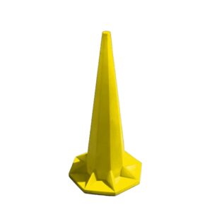 Safety Cone – Hard Plastic – Traffic Safety Barrier Cone – Jumbo – 1.8m – Yellow – SXS047Y