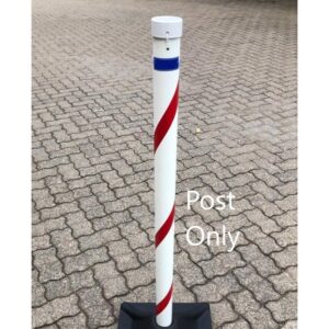 Queueing Post – Plastic – Post Only – 100 x 5 (?) cm – White and Red – SXS025RWF
