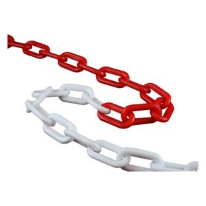 Plastic Chain for Queueing Post – 25M – Red and White – SXS023