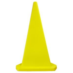 Safety Cone – Triangular – Hard Plastic – Parking Bollard – 100cm – Yellow – MBOL1MY