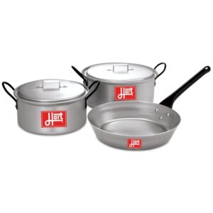 Frying Pan – Pots with Lids – Combination – 5 Piece – Hart – Z2 WSH – Aluminium – 175mm – 200mm Pots – 230mm Pan – 701189