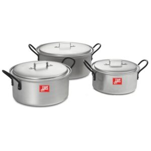 Pots with Lids – Combination – 6 Piece – Hart – Z2 – Aluminium – 175mm – 200mm – 225mm Pots – 701184