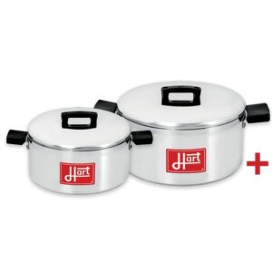 Pots with Lids – Combination – 4 Piece – Hart J7 – Aluminium – 175mm – 200mm Pots – 700078