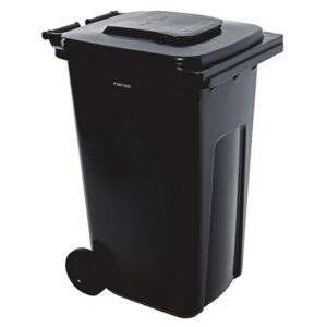 Wheelie Bin – 240L – Recycled Plastic – Black – Pack of 12 – Wheelie Bin 240LR-black