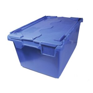 Plastic Crate – Hinged Lid – SABS Approved – 75L – Blue – Pack of 60 – AT75356-blue